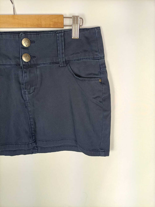 SHANA. Falda corta azul T.38