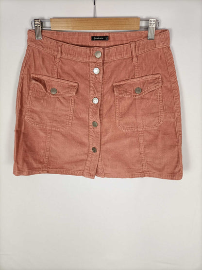 STRADIVARIUS. Falda pana coral T.40