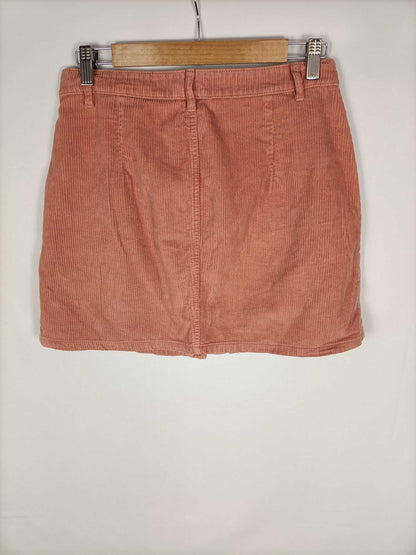 STRADIVARIUS. Falda pana coral T.40