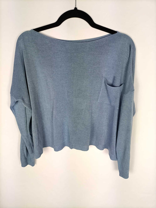 ALGO BONITO. Jersey finito azulón TU