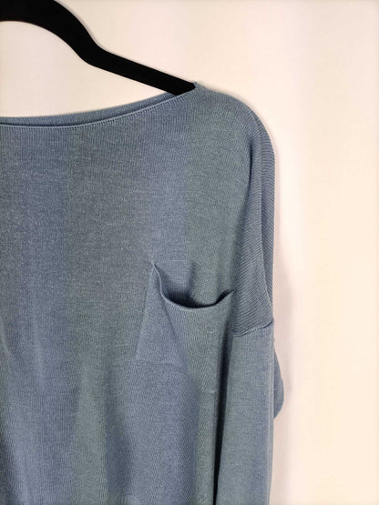 ALGO BONITO. Jersey finito azulón TU