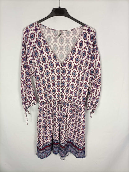 STRADIVARIUS. Pink diamond-print dress Tm
