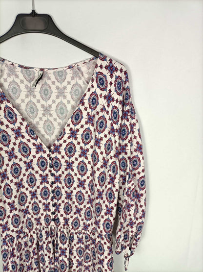 STRADIVARIUS. Pink diamond-print dress Tm