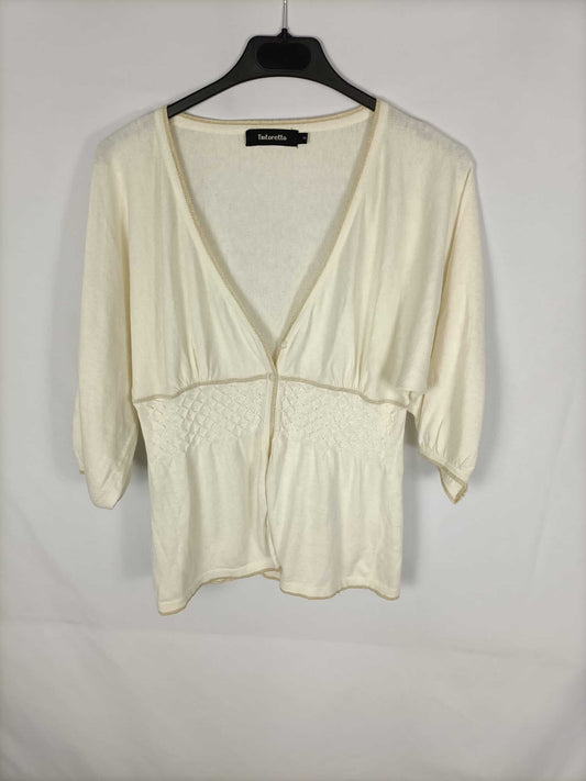TINTORETTO. Beige jacket with gold details Tm/l