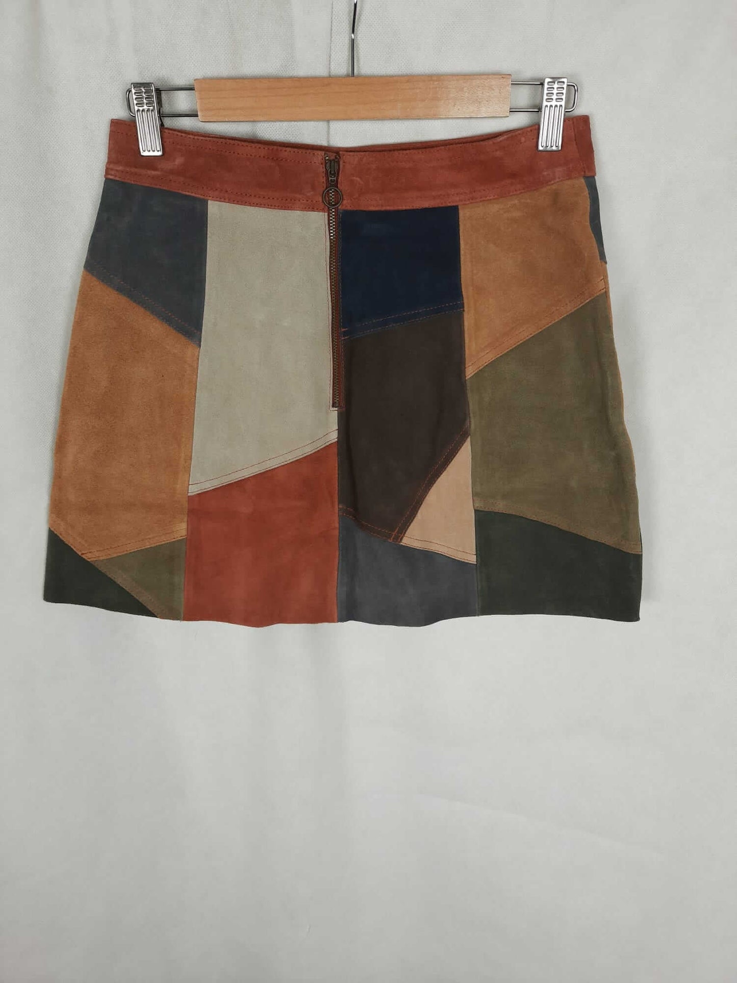 ZARA.Falda corta multicolor T.s