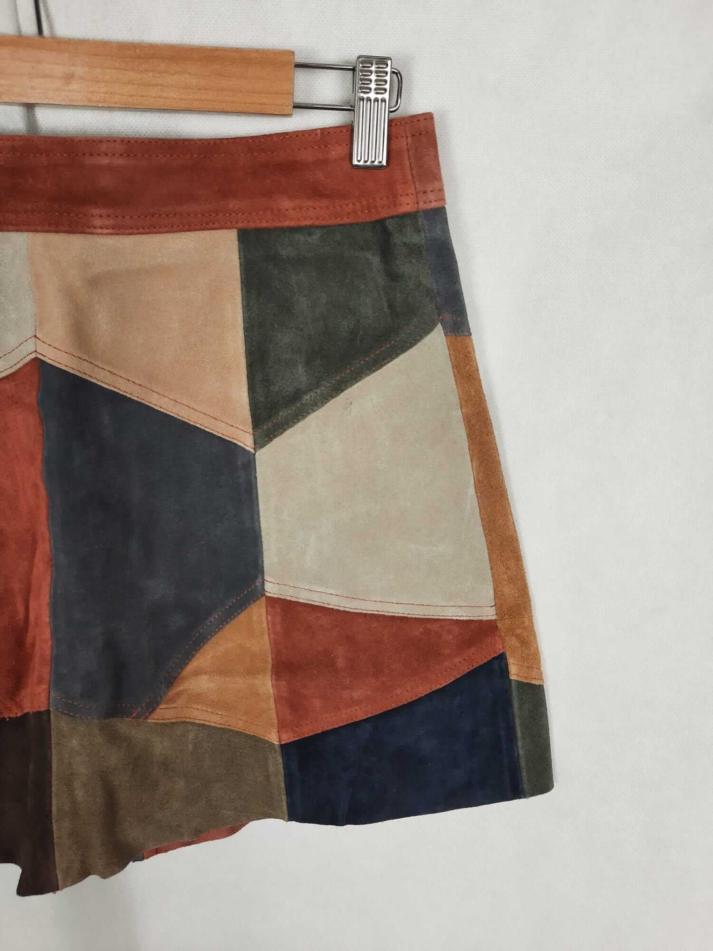 ZARA.Falda corta multicolor T.s