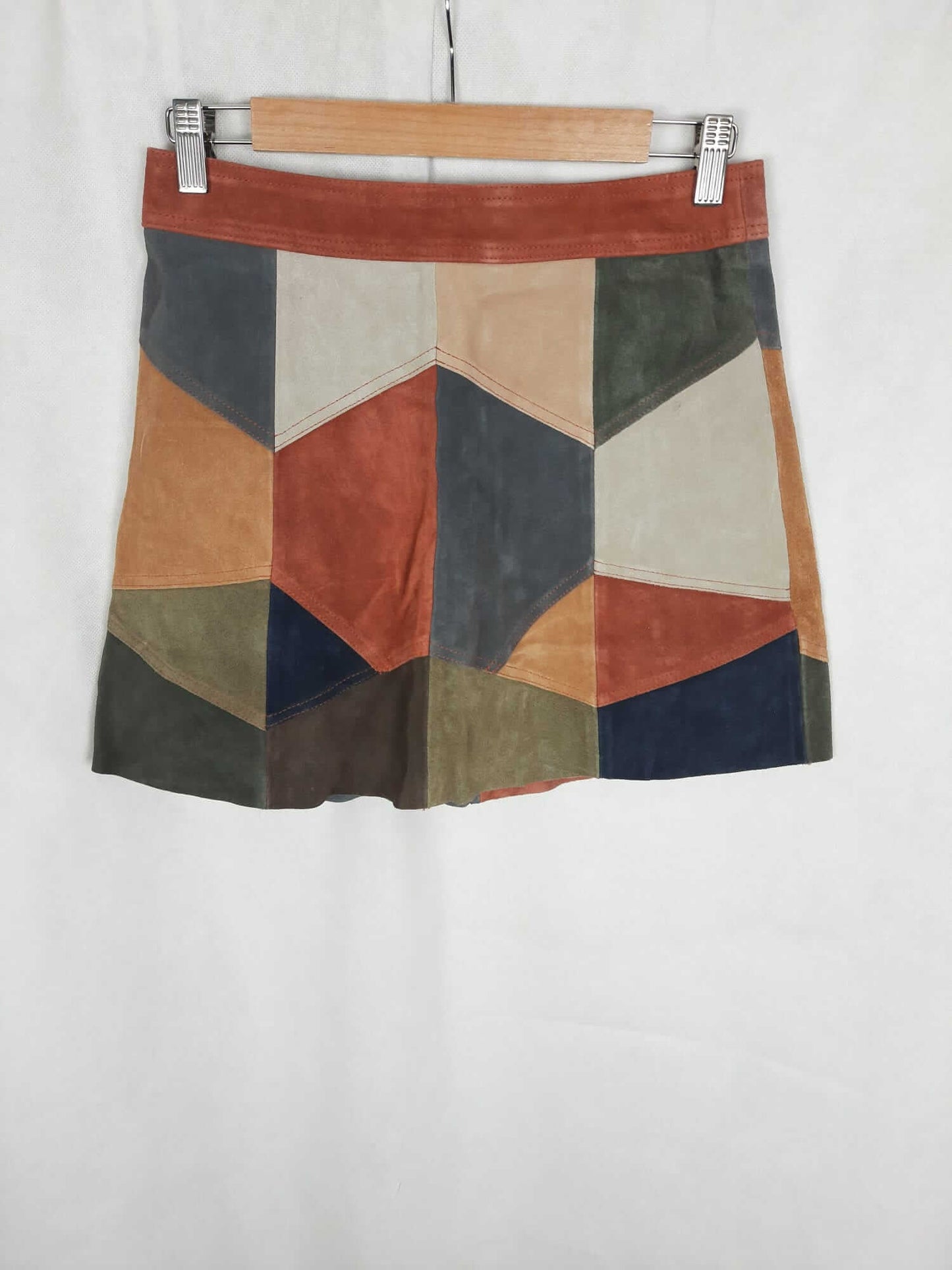 ZARA.Falda corta multicolor T.s