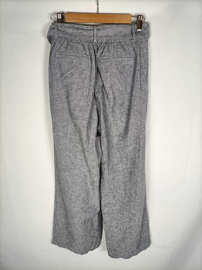 UNIQLO.Pantalones lino/algodón azules T.s