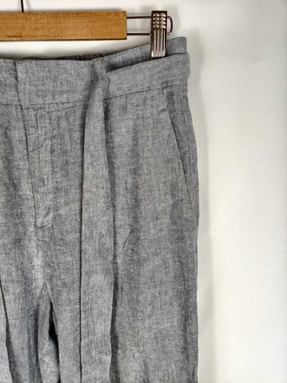 UNIQLO.Pantalones lino/algodón azules T.s