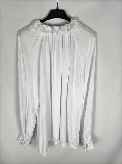 MI&CO.Blusa oversized cuello fruncido T.s