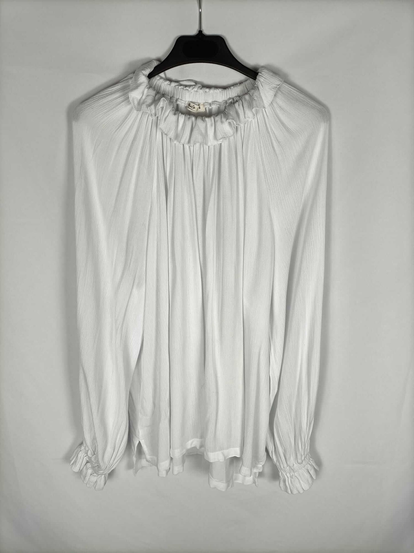 MI&CO.Blusa oversized cuello fruncido T.s