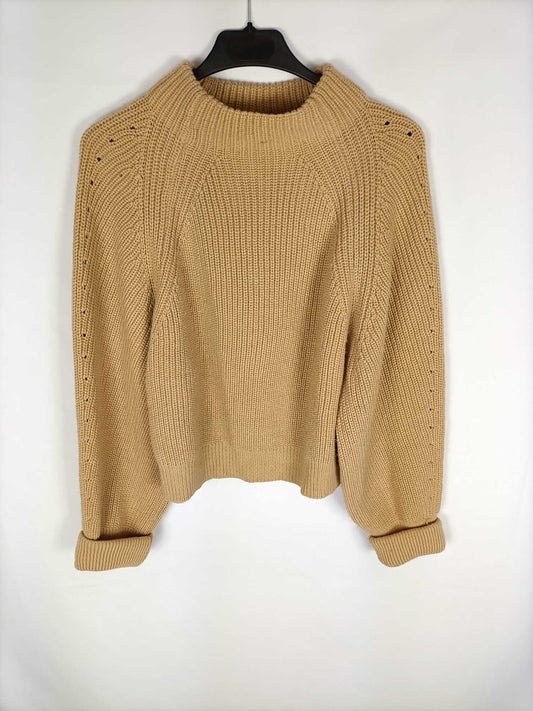 OTHERS. Camel Perkins Tm neck sweater