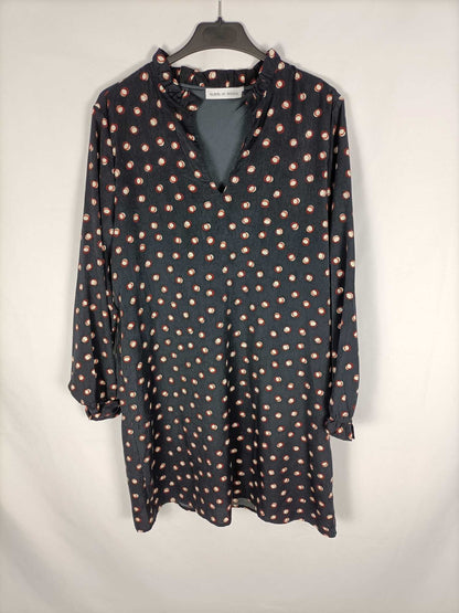 NICOLETA EN BICICLETA.Vestido estampado T.m