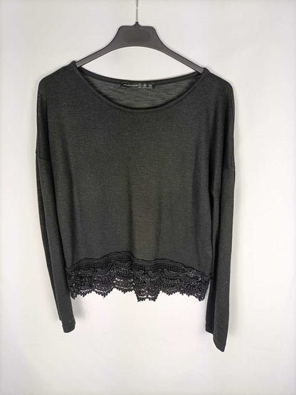 PRIMARK.Black lace top S.36