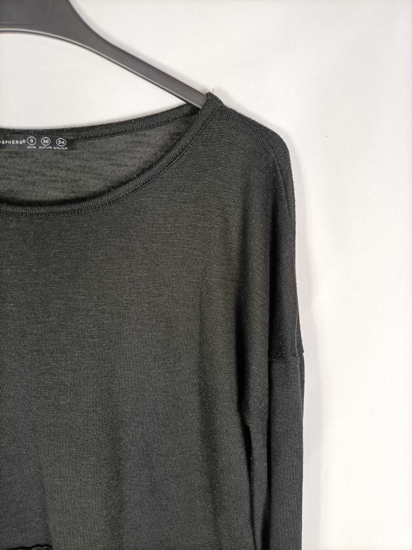 PRIMARK.Black lace top S.36