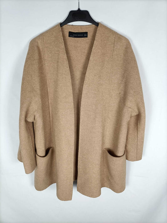 ZARA. Beige cloth jacket Tm