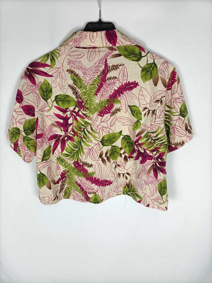 LOVEMADE. Short sleeve floral blouse Tm