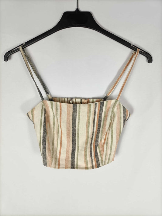 STRADIVARIUS. Croptop rayas T.s