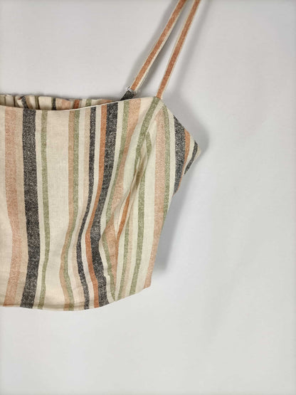 STRADIVARIUS. Croptop rayas T.s