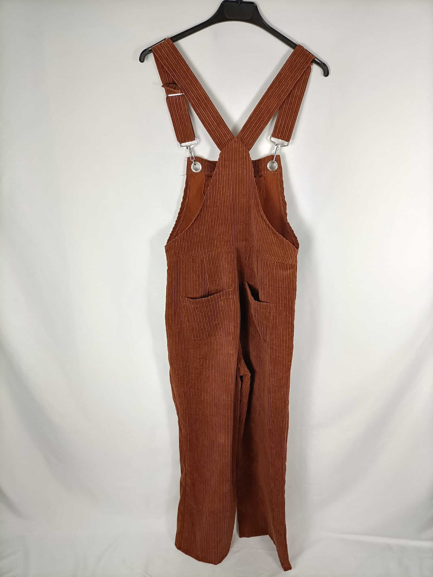 STRADIVARIUS. Brown corduroy dungarees T.38