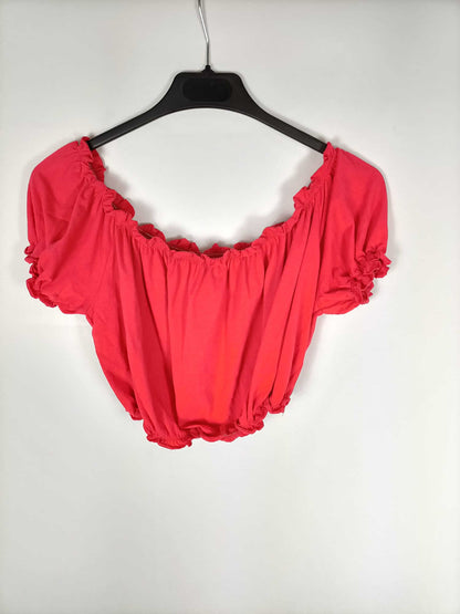 BERSHKA. Red Tl Top