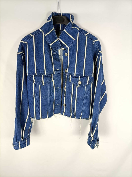 PULL&amp;BEAR. Striped Ts denim jacket