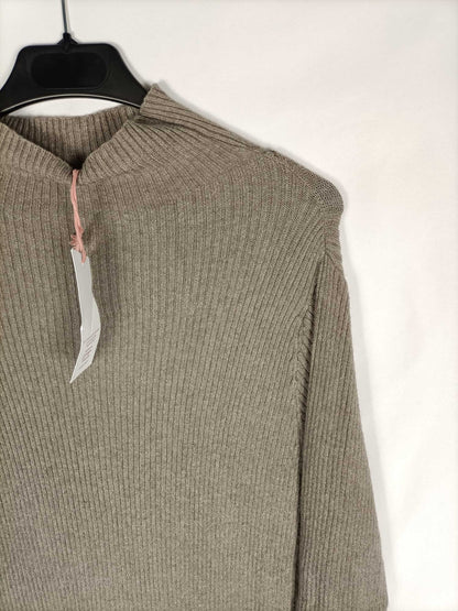 LETINZ. Vestido punto marrón T.U