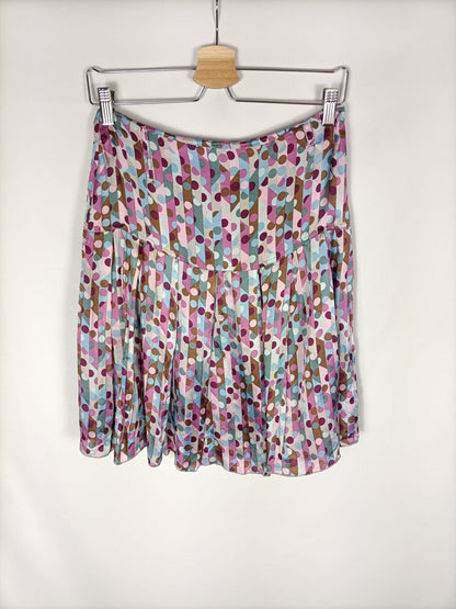 MANGO. Polka dot pleated skirt, size 38
