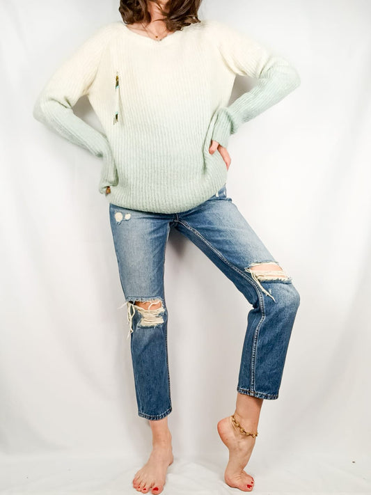 MAISON SCOTCH.Gradient sweater t.1 (S)