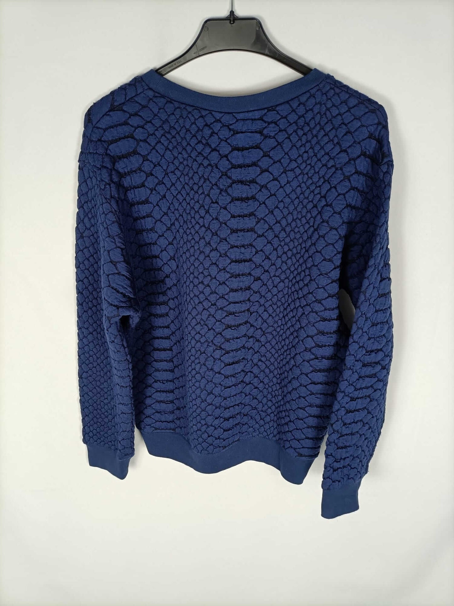 SANDRO.Blue textured jersey T.1 (S)