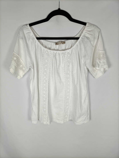 OSÉE.Camiseta blanca cuello barco TU