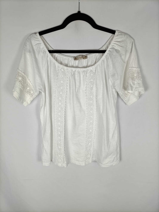 OSÉE.Camiseta blanca cuello barco TU