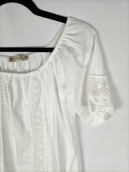 OSÉE.Camiseta blanca cuello barco TU