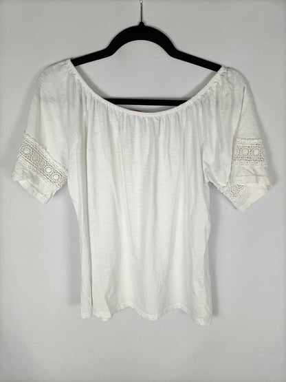 OSÉE.Camiseta blanca cuello barco TU