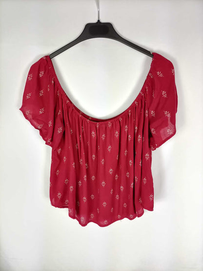 GINATRICOT.Blusa burdeos T.38