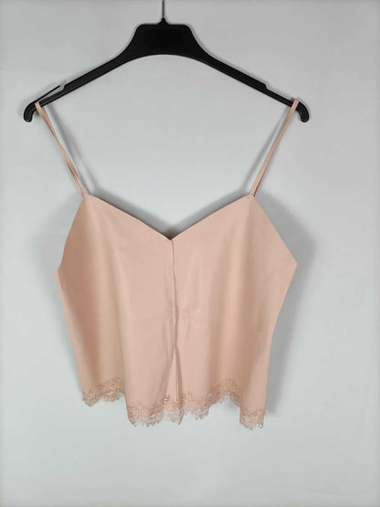 BERSHKA.Top lencero polipiel T.s