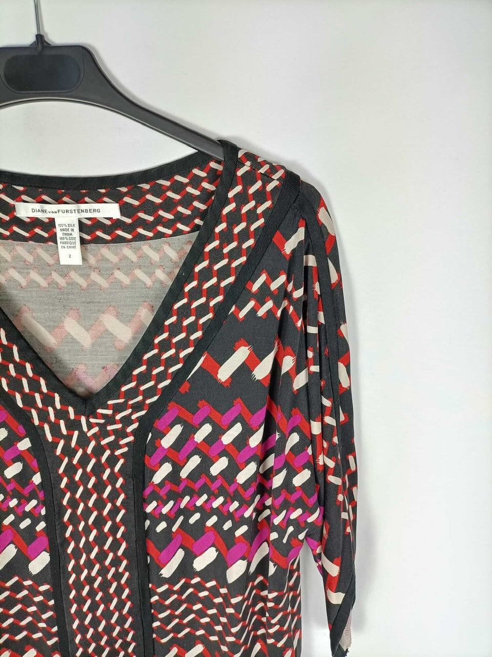 DIANE VON FUSTENBERG.Vestido seda T.m