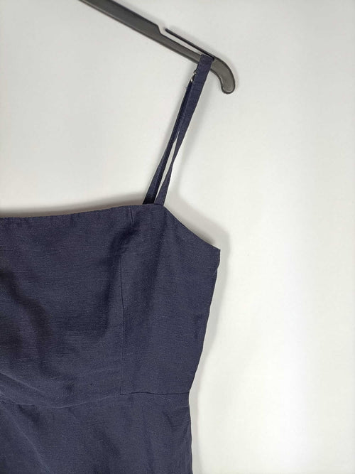 REFORMATION.Vestido azul corto lino T.2(m)