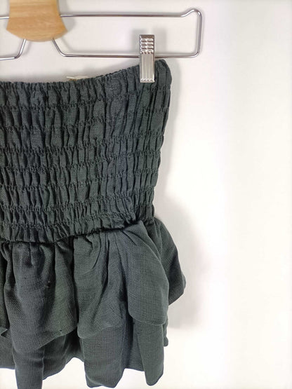 MAJE.Falda corta gris T.s