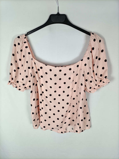 PRIMARK. Top rosa lunares T.40