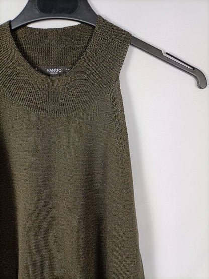 MANGO. Top verde punto T.m