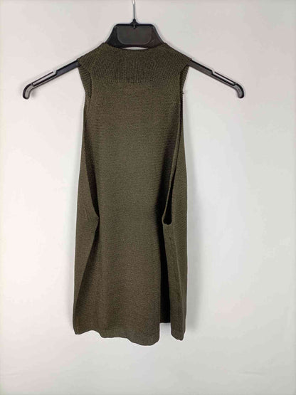 MANGO. Top verde punto T.m