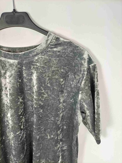 BERSHKA. Camiseta terciopelo T.s