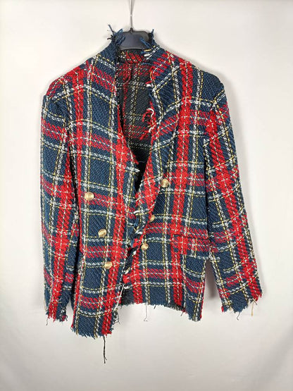 OTRAS. Chaqueta cuadros tweed T.l