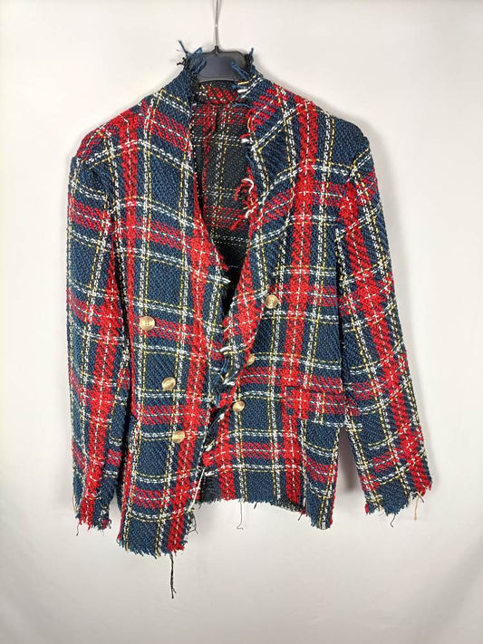 OTRAS. Chaqueta cuadros tweed T.l