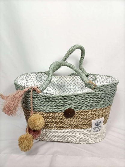 OMBAK.Capazo tonos pastel