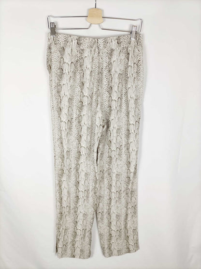 MANGO.Pantalones fluidos animal print T.388