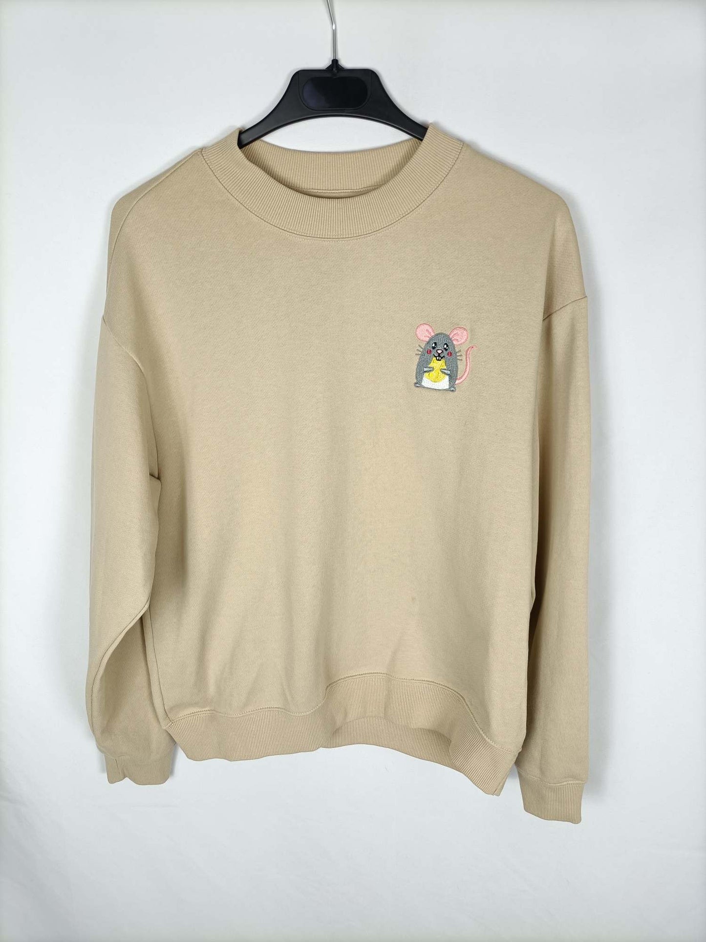 MONKI. Sudadera beige ratón T.xs