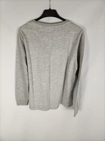 PRIMARK.Sudadera gris flores. T.36