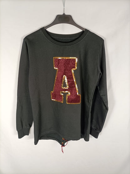 OTRAS.Sudadera letra A terciopleo T.s/m